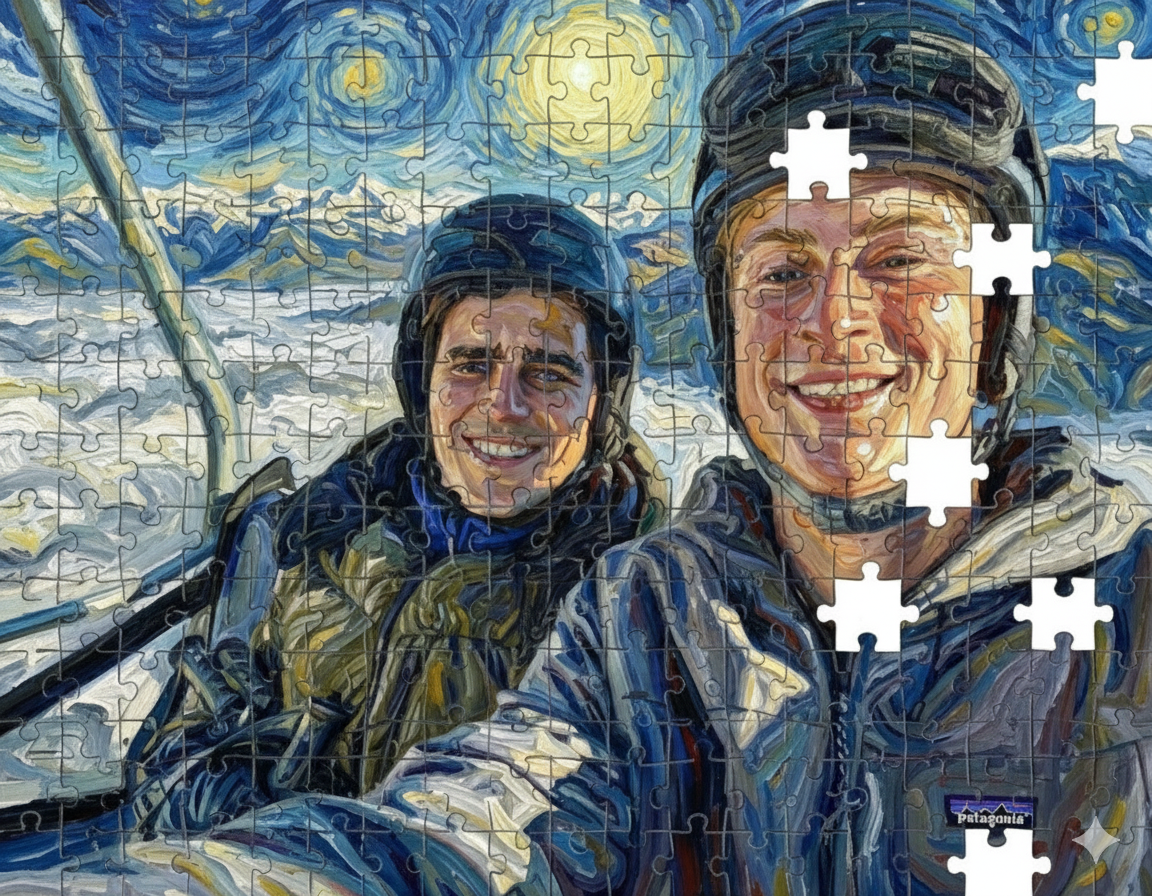 AI Kunstwerk Puzzel voorbeeld