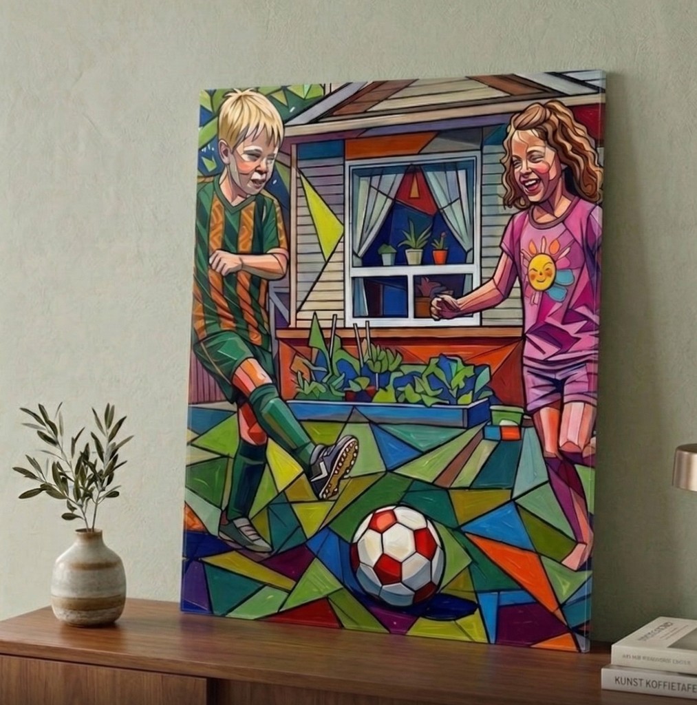 Kunstwerk op plexiglas