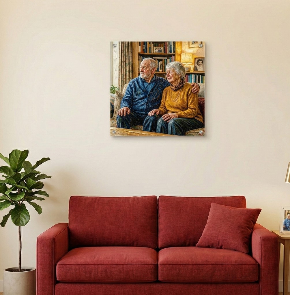 Kunstwerk op Plexiglas